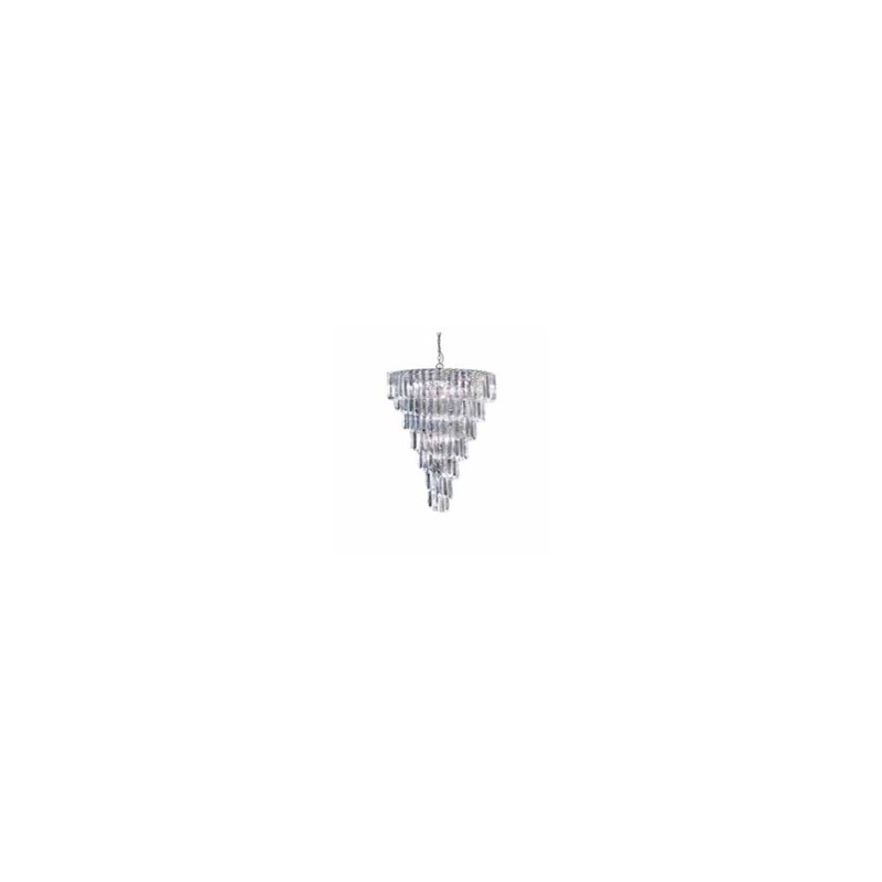 Sigma  9Lt Chandelier - Chrome Metal & Acrylic