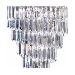 Sigma  9Lt Chandelier - Chrome Metal & Acrylic