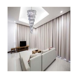 Sigma  9Lt Chandelier - Chrome Metal & Acrylic