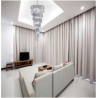 Sigma  9Lt Chandelier - Chrome Metal & Acrylic