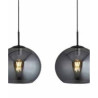 Amsterdam 4Lt Bar Pendant - Black Metal & Smoked Glass