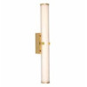 Clamp Wall Light - Gold Metal, Ribbed Clear & Opal Diffuser