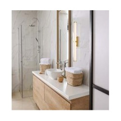 Clamp Wall Light - Gold Metal, Ribbed Clear & Opal Diffuser