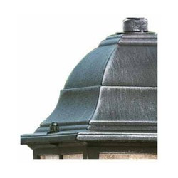 Genoa Outdoor Pendant - Black Silver Metal & Leaded Glass