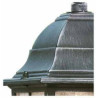 Genoa Outdoor Pendant - Black Silver Metal & Leaded Glass