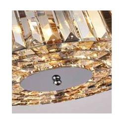Chapeau 3Lt Pendant/Semi-Flush - Chrome & Mixed Glass