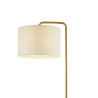 Gallow Floor Lamp-Antique Gold Metal, Marble & White Fabric