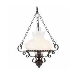 Oil Pendant  - Rust Metal &...
