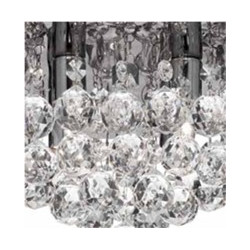 Hanna 4Lt Flush  - Chrome Metal & Clear Crystal