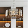Chapeau 5Lt Pendant/Semi-Flush - Chrome & Mixed Glass