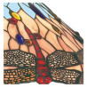 Dragonfly  Pendant  - Antique Brass Metal & Stained Glass