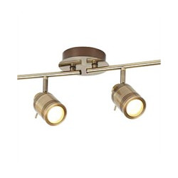 Samson 4Lt Split Bar Spotlight - Antique Brass Metal