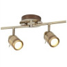 Samson 4Lt Split Bar Spotlight - Antique Brass Metal