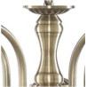 American Diner 5Lt Pendant - Antique Brass & Ribbed Glass