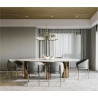 American Diner 5Lt Pendant - Antique Brass & Ribbed Glass