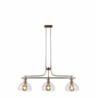 Margarita 3Lt Bar Pendant - Brass Metal & Clear Glass
