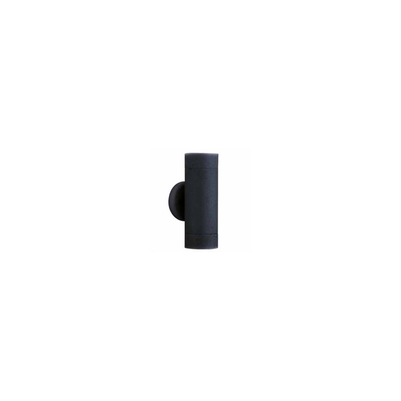 Metro Outdoor Wall Light - Silk Black Metal & Glass