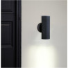 Metro Outdoor Wall Light - Silk Black Metal & Glass