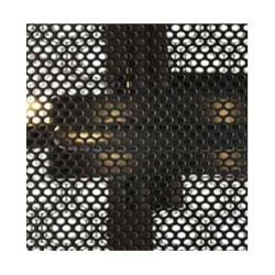 Fishnet 3Lt Flush - Matt Black Metal & Mesh Shade