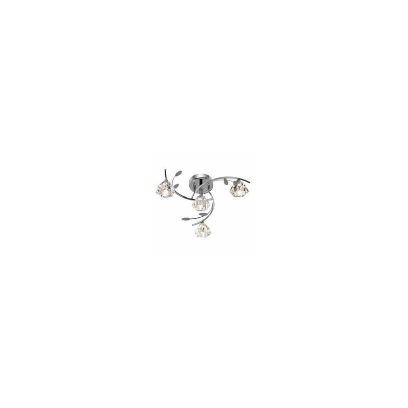 Sierra 4Lt Semi-Flush - Chrome & Clear Glass