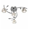 Sierra 4Lt Semi-Flush - Chrome & Clear Glass
