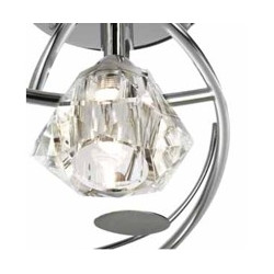 Sierra 4Lt Semi-Flush - Chrome & Clear Glass