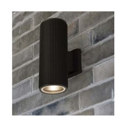 Hamburg Outdoor Wall Light - Black Metal & Glass