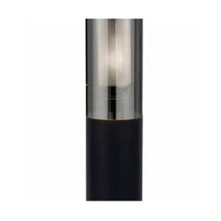 Batton Outdoor Post - Black Metal & Smoked Polycarbonate