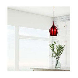 Vibrant Pendant  - Metallic Red Metal