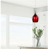 Vibrant Pendant  - Metallic Red Metal