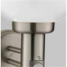 Orb Outdoor Wall Light- Stainless Steel, White Shade