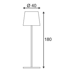 Lampadaire Adegan anthracite e27 ip54