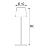 Lampadaire Adegan anthracite e27 ip54