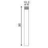 Vap slim, borne 90 cm, e27, inox 304