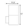 Grafit wl, applique, anthracite, e27, max.11w