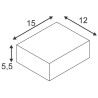 Quadrasyl wl 15, applique, anthracite, gx53, 11w max