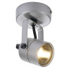 Spot 79 gris argent gu10 avec patere 230v