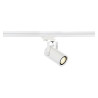 Rail 3 allumages, euro spot fortimo, 4.000k, 24°, gris argent, avec ad