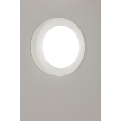 Gl 105 e27, plafonnier rond, blanc, en plâtre, max. 50w