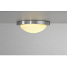 Melan applique/plafonnier, e27, verre satine, alu brosse
