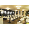 Soprana, plafonnier, cl-1, diffuseur rond, tissu beige, 3xe27