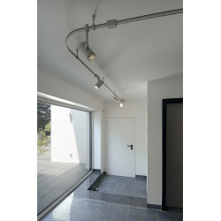 Easytec ii, gris argent, rail de 2 metres gris argent avec embouts