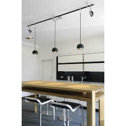 Easytec ii chrome/noir, light eye suspension es 111, noir mat