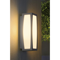 Meridian box, applique/plafonnier e27, gris argent