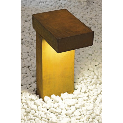 Rusty pathlight 40 cm, borne gx53, fonte rouillee