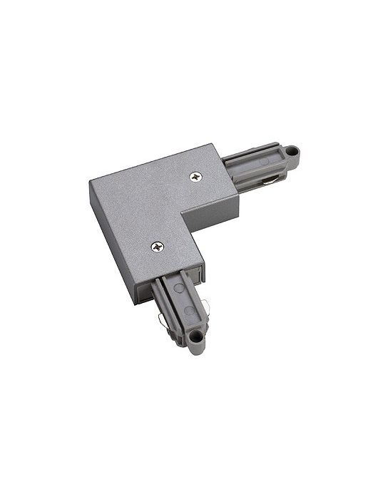 Rail 1 allumage, conecteur 1 rigide 90° terre ext gris argent