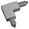 Rail 1 allumage, conecteur 1 rigide 90° terre ext gris argent