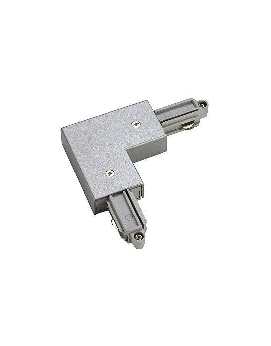 Rail 1 allumage, connecteur 2 rigide 90° terre int gris argent