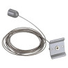 Rail 1 allumage, embouts 2 pieces gris argent