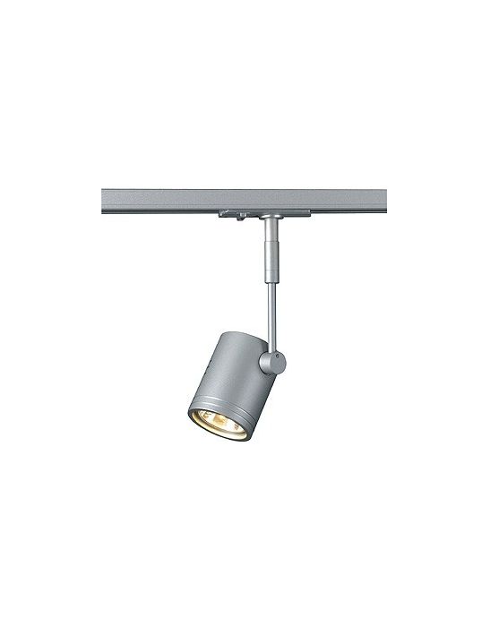 Spot gu 10 gris argent bima I gu10 50w max., Rail 1 allumage